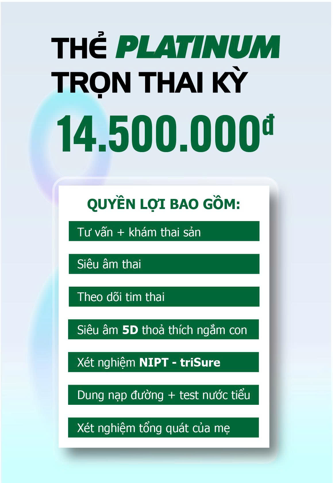 Gói khám Trọn Thai Kỳ PLATINUM